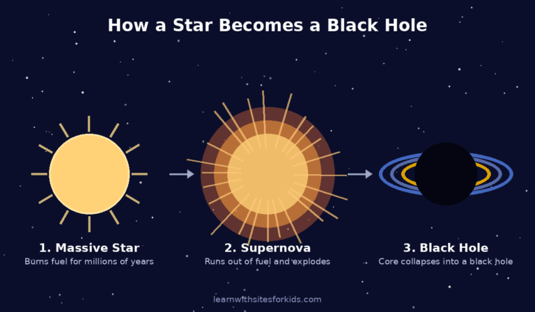 black hole star collapse sequence
